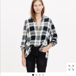 Madewell oversized boy shirt in flannel